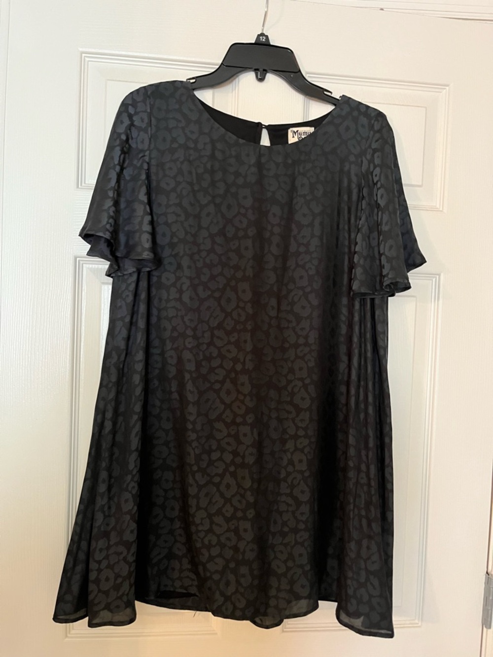 Show Me Your MuMu Black Leopard-Print Mini Dress